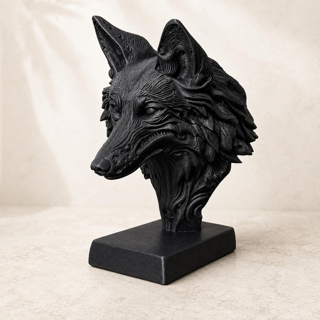 Wolfsgeist – ornamentale Wolfsbüste | Fantasy-, Mythologie- & Wald-Deko | 5 Größen, 7 Farben | 3D-Druck Made in Germany FehnFactory