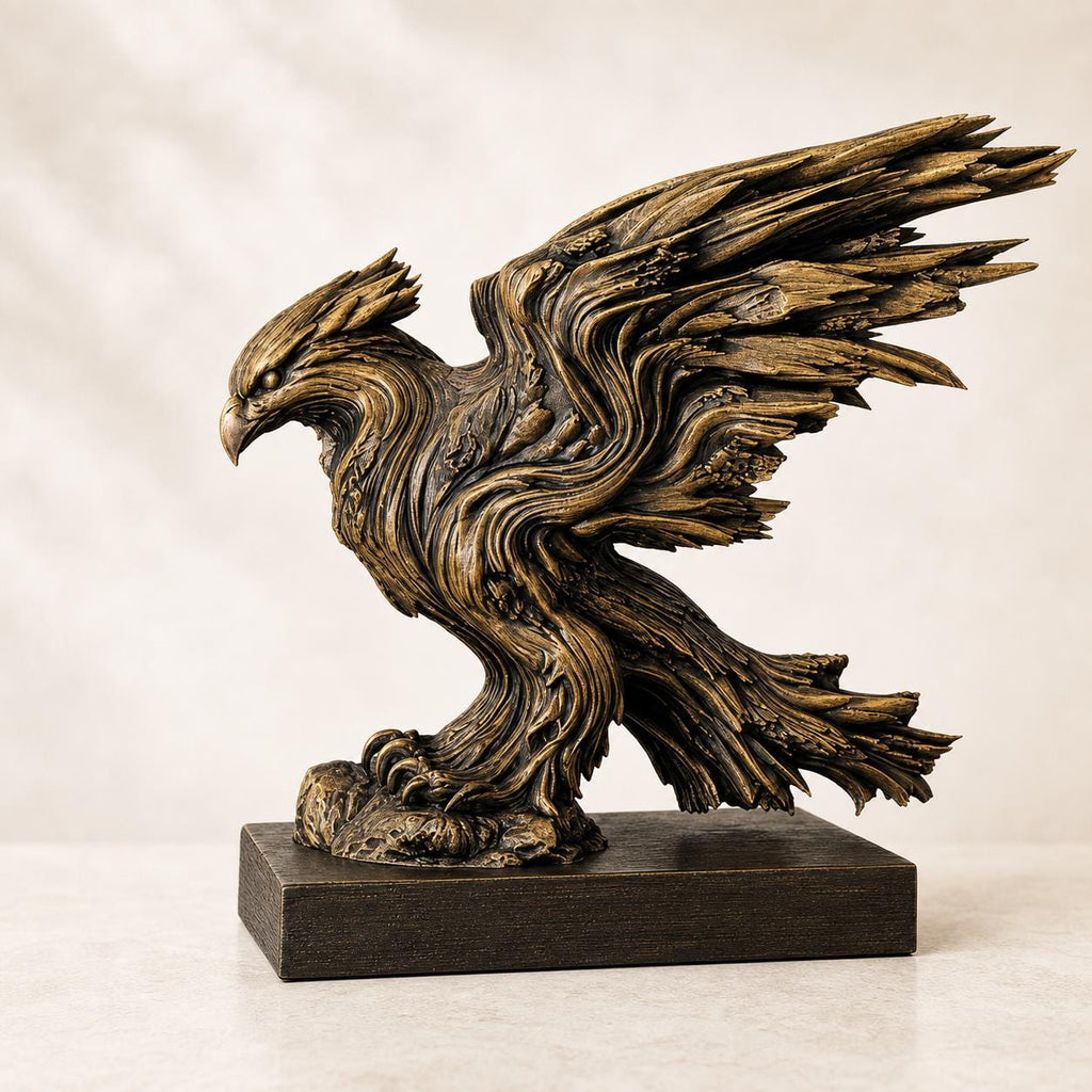 Sturmflügel-Adler – dynamische Fantasy-Adlerskulptur | Greifvogel-Deko | 5 Größen, 7 Farben | Made in Germany FehnFactory