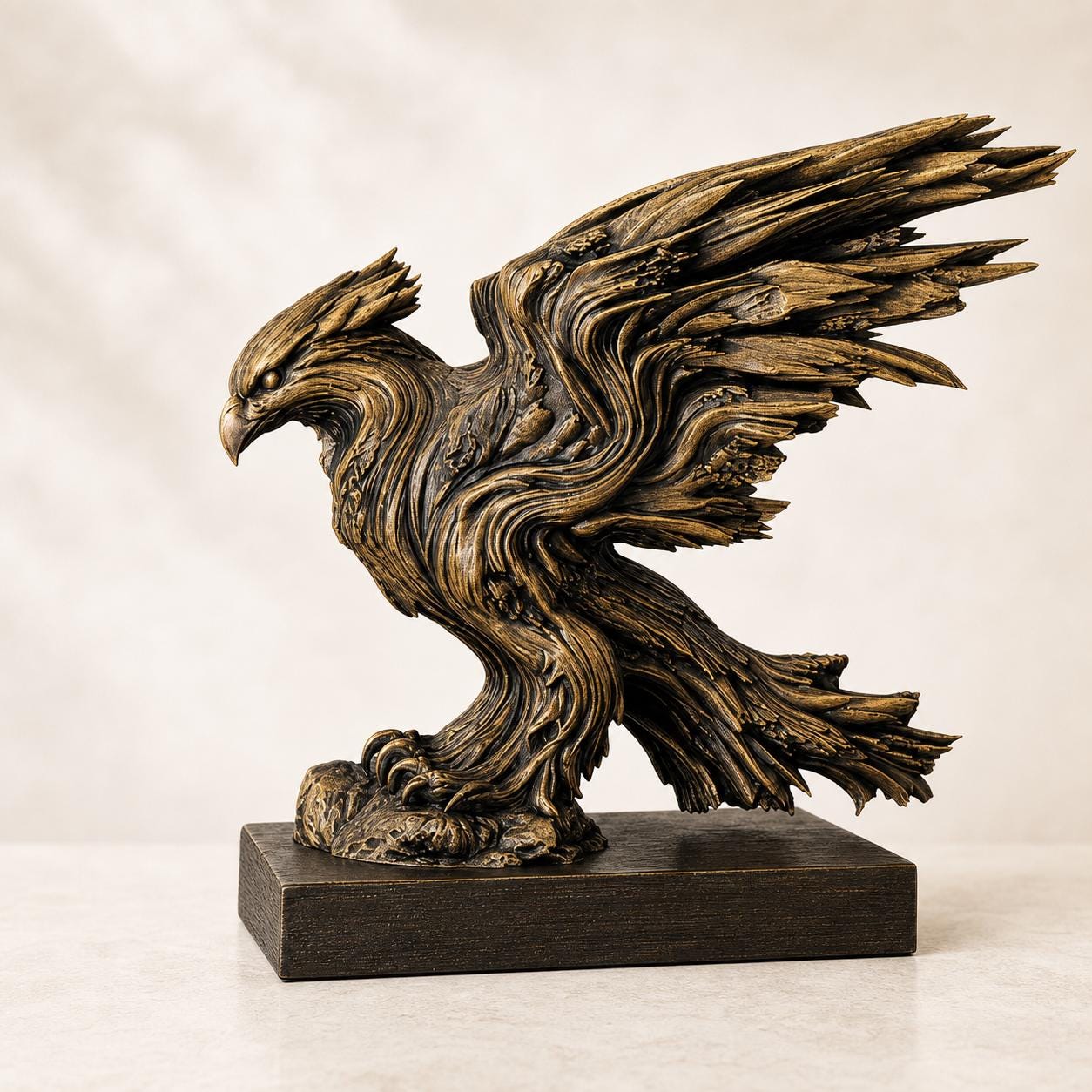 Sturmflügel-Adler – dynamische Fantasy-Adlerskulptur | Greifvogel-Deko | 5 Größen, 7 Farben | Made in Germany FehnFactory