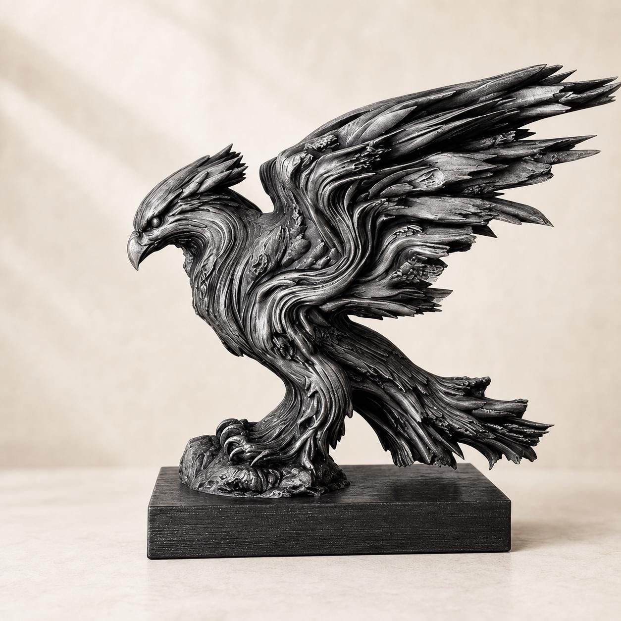 Sturmflügel-Adler – dynamische Fantasy-Adlerskulptur | Greifvogel-Deko | 5 Größen, 7 Farben | Made in Germany FehnFactory