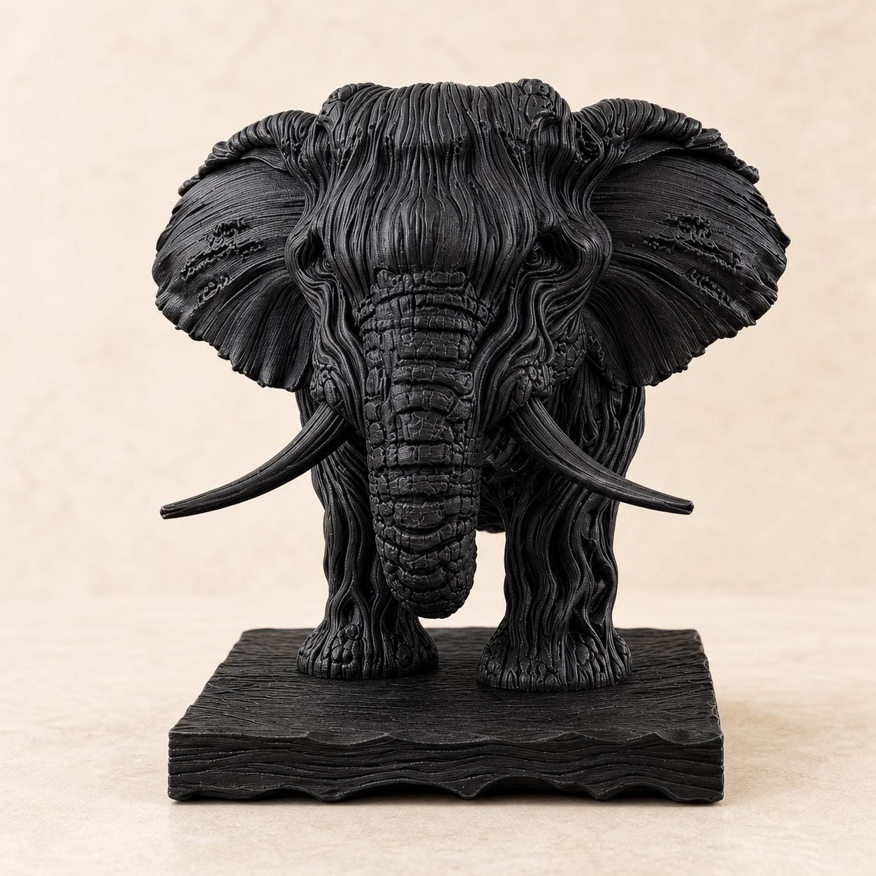 Elefantengeist – Ganzkörper-Skulptur im Holzschnitzstil | Elefanten-Deko | 5 Größen, 7 Farben | Made in Germany FehnFactory