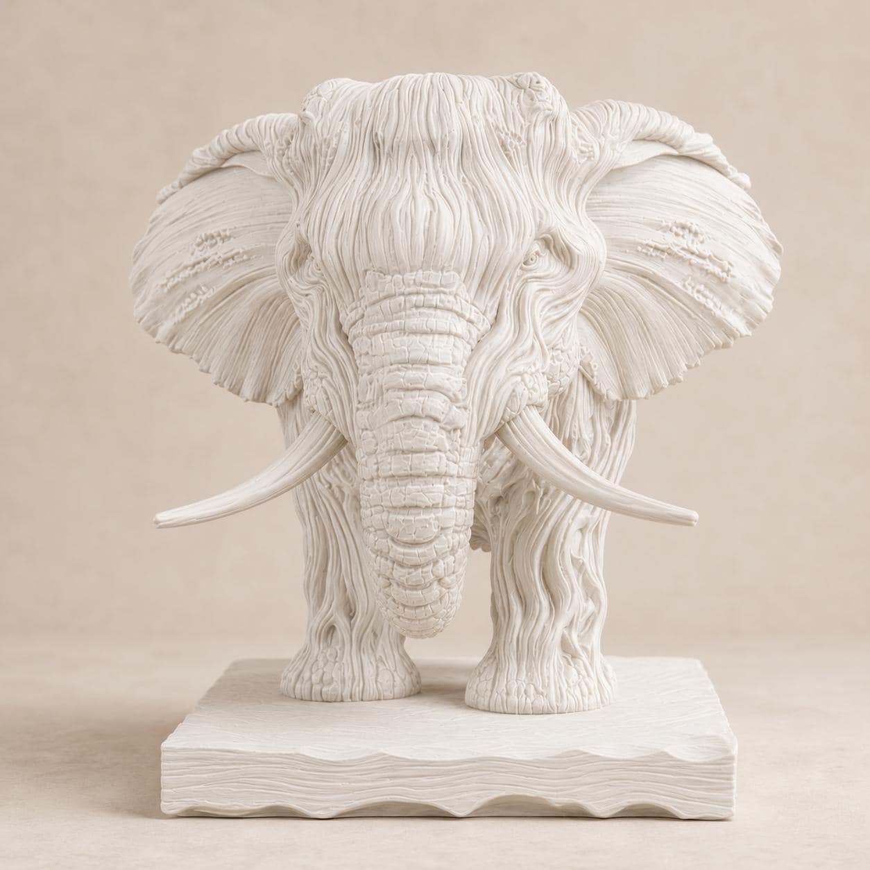 Elefantengeist – Ganzkörper-Skulptur im Holzschnitzstil | Elefanten-Deko | 5 Größen, 7 Farben | Made in Germany FehnFactory