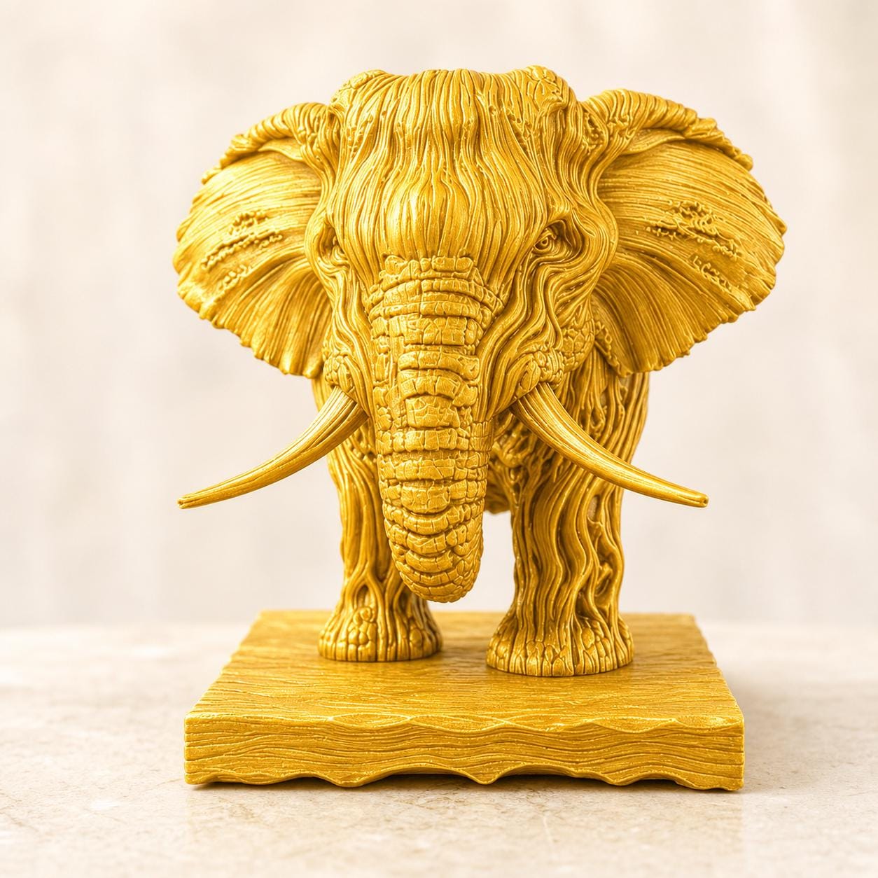 Elefantengeist – Ganzkörper-Skulptur im Holzschnitzstil | Elefanten-Deko | 5 Größen, 7 Farben | Made in Germany FehnFactory