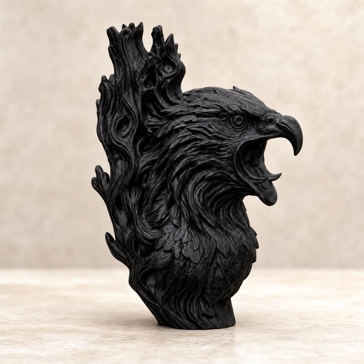 Adlergeist – Adlerskulptur im Holzschnitzstil | Adler-Deko | 5 Größen, 7 Farben | 3D-Druck Made in Germany FehnFactory