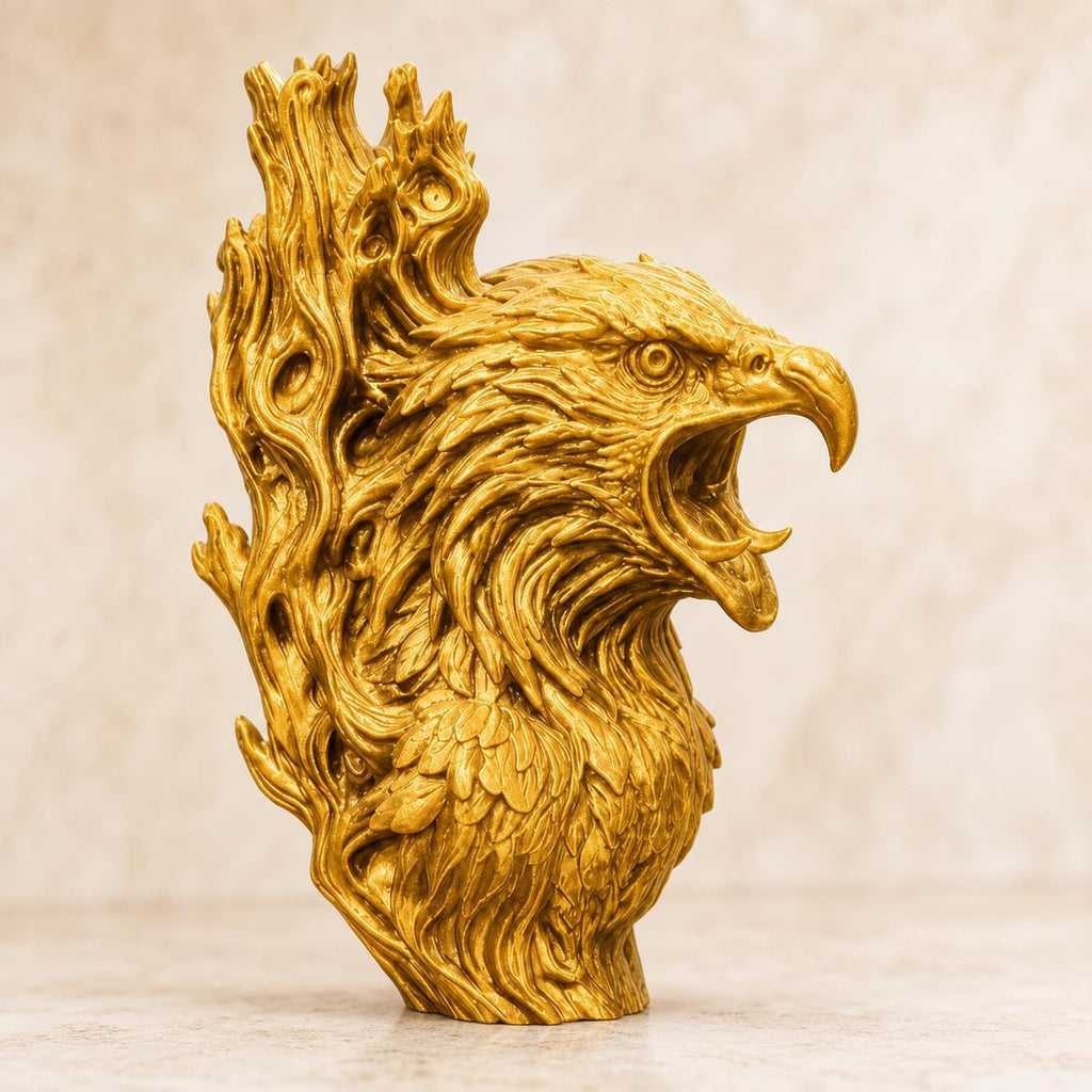 Adlergeist – Adlerskulptur im Holzschnitzstil | Adler-Deko | 5 Größen, 7 Farben | 3D-Druck Made in Germany FehnFactory