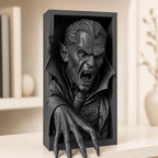 Vampirfürst – gotische Vampir-Buchnische | Dracula Book Nook fürs Bücherregal | 5 Größen, 7 Farben | Made in Germany FehnFactory