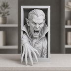 Vampirfürst – gotische Vampir-Buchnische | Dracula Book Nook fürs Bücherregal | 5 Größen, 7 Farben | Made in Germany FehnFactory
