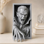 Vampirfürst – gotische Vampir-Buchnische | Dracula Book Nook fürs Bücherregal | 5 Größen, 7 Farben | Made in Germany FehnFactory