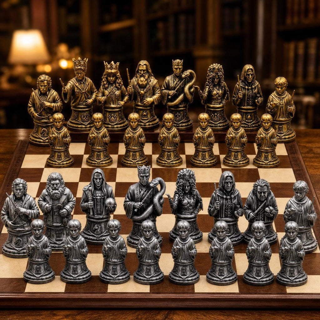 Schachfiguren-Set – nach Art von Harry Potter erstellt – komplett 32-teilig | Made in Germany FehnFactory