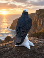 High Perch Osprey – Freistehende Fischadler-Skulptur auf Baumstumpf | Greifvogel-Deko | Made in Germany FehnFactory