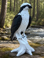High Perch Osprey – Freistehende Fischadler-Skulptur auf Baumstumpf | Greifvogel-Deko | Made in Germany FehnFactory