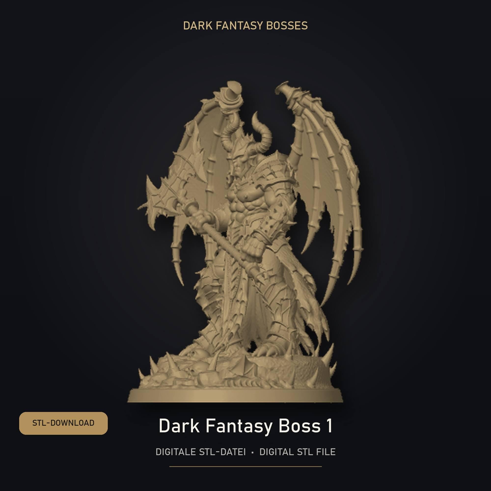 Dark Fantasy Boss 01 STL Datei | Private Lizenz für 3D Druck