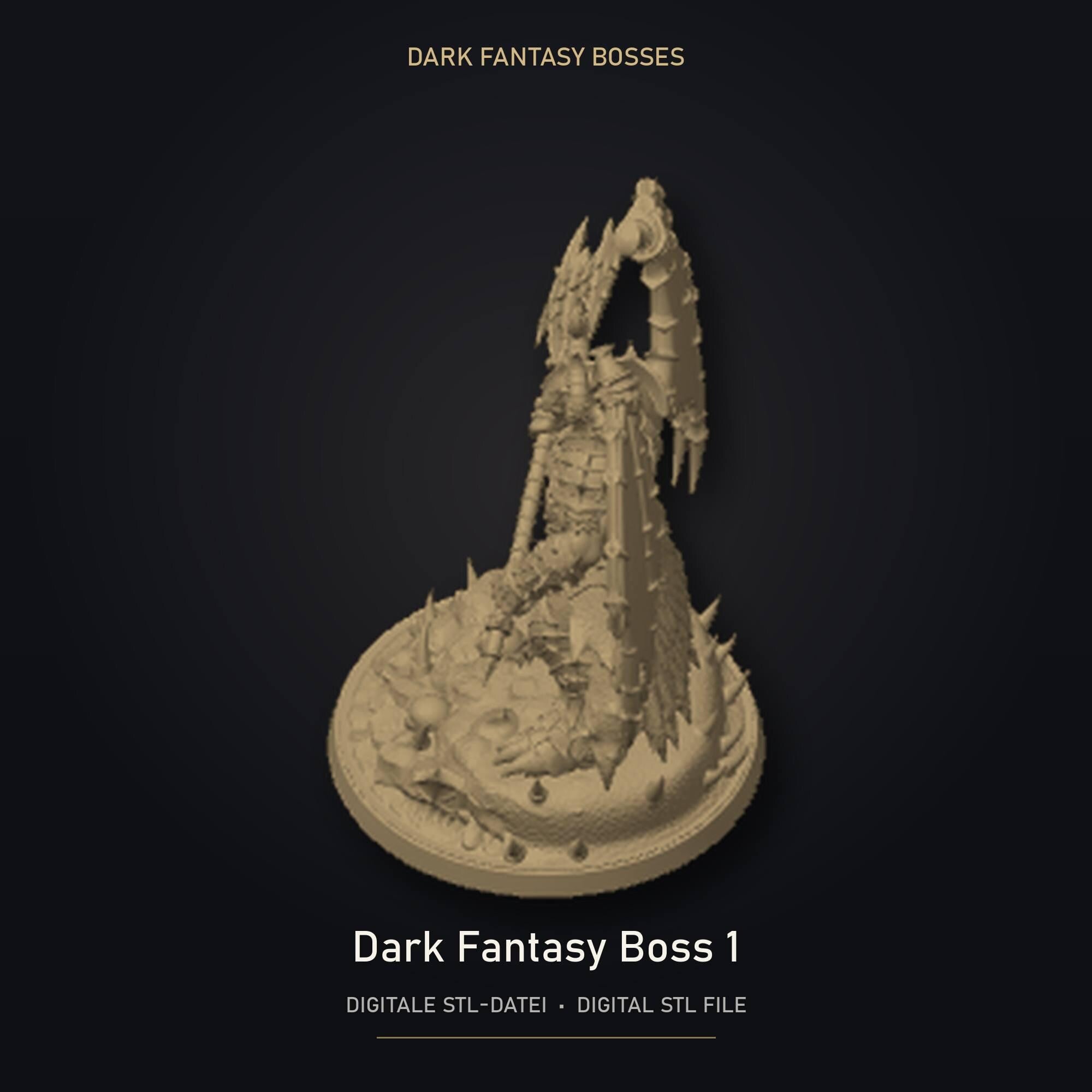 Dark Fantasy Boss 01 STL Datei | Private Lizenz für 3D Druck