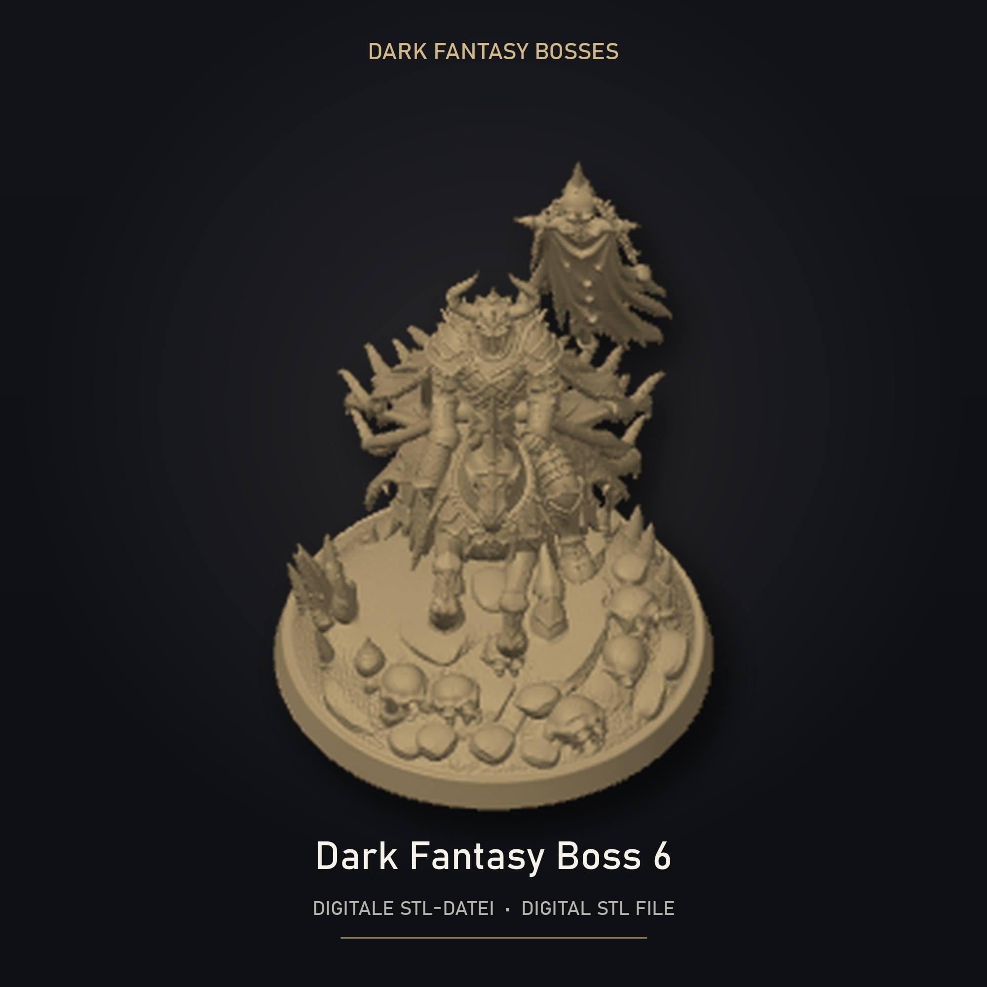 Dark Fantasy Boss 06 STL Datei | Private Lizenz für 3D Druck
