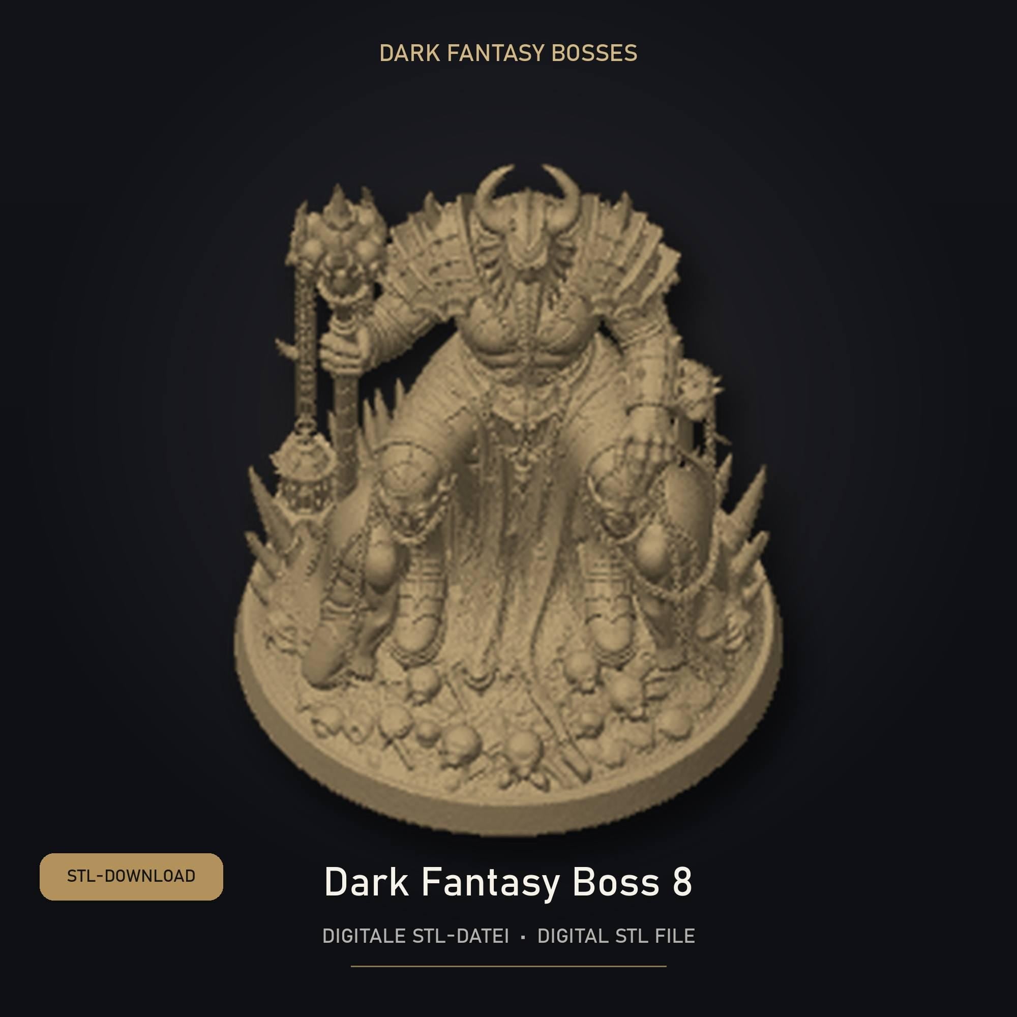 Dark Fantasy Boss 08 STL Datei | Private Lizenz für 3D Druck