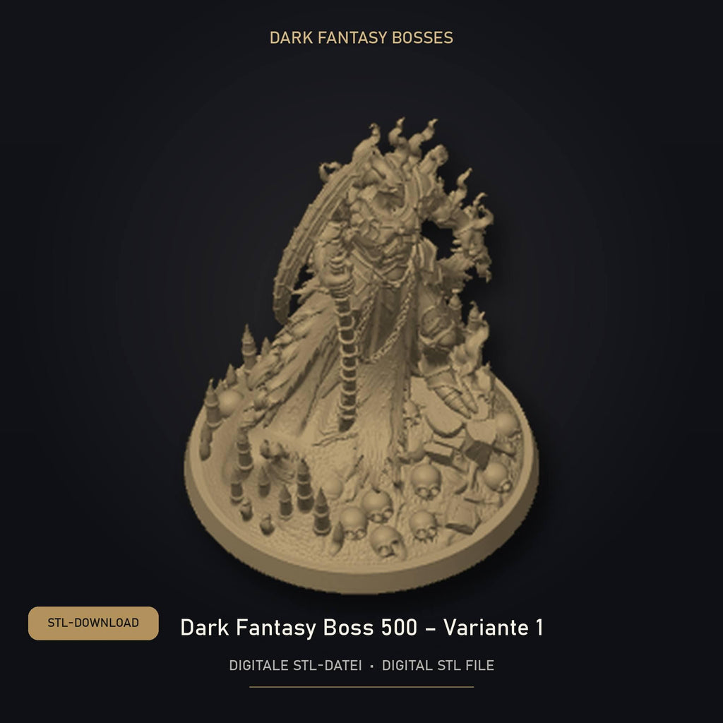 Dark Fantasy Boss 500 - Variante 1 STL Datei | Private Lizenz für 3D Druck