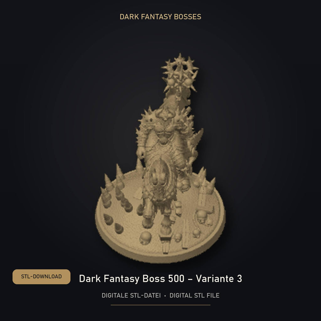 Dark Fantasy Boss 500 - Variante 3 STL Datei | Gewerbelizenz für 3D Druck