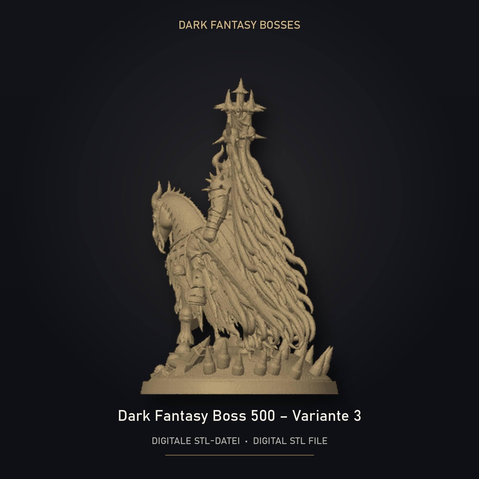 Dark Fantasy Boss 500 - Variante 3 STL Datei | Gewerbelizenz für 3D Druck
