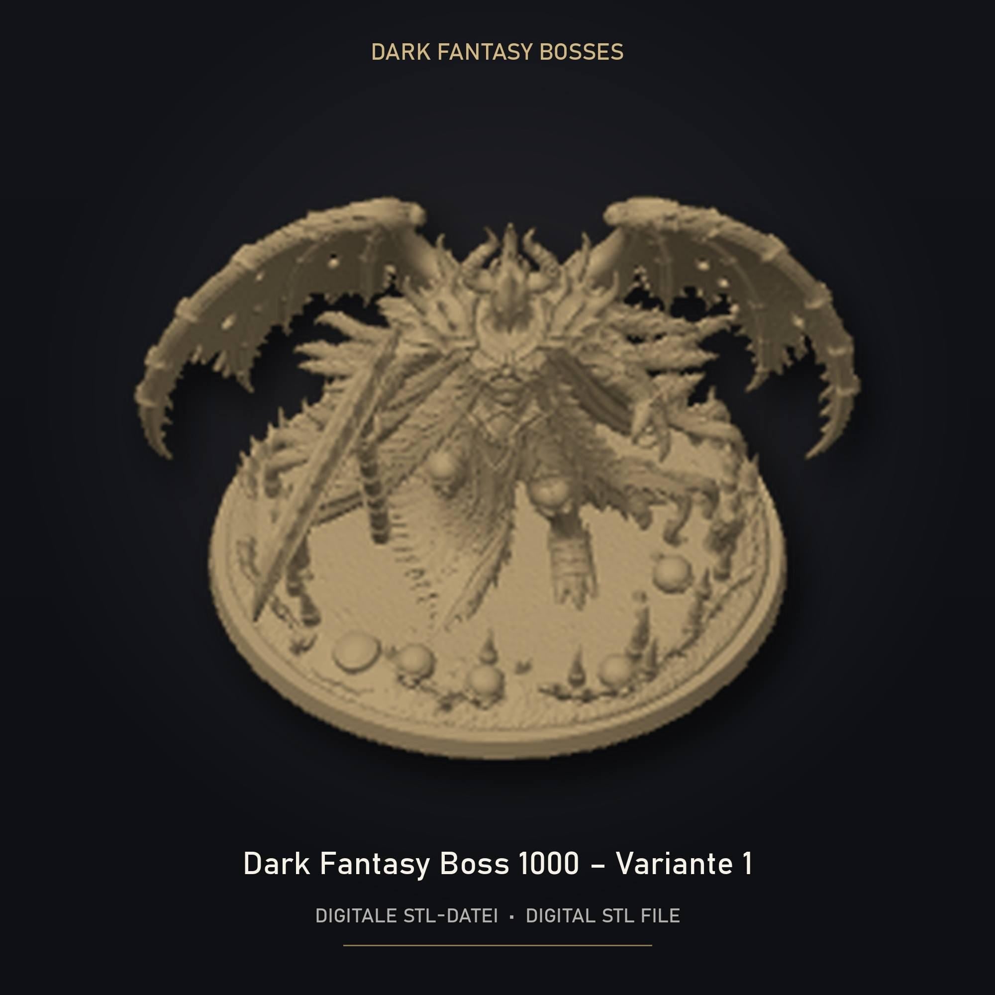 Dark Fantasy Boss 1000 - Variante 1 STL Datei | Private Lizenz für 3D Druck