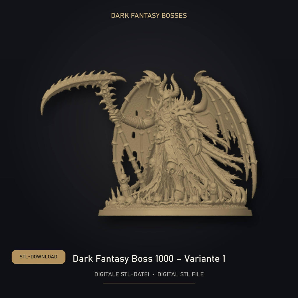 Dark Fantasy Boss 1000 - Variante 1 STL Datei | Gewerbelizenz für 3D Druck