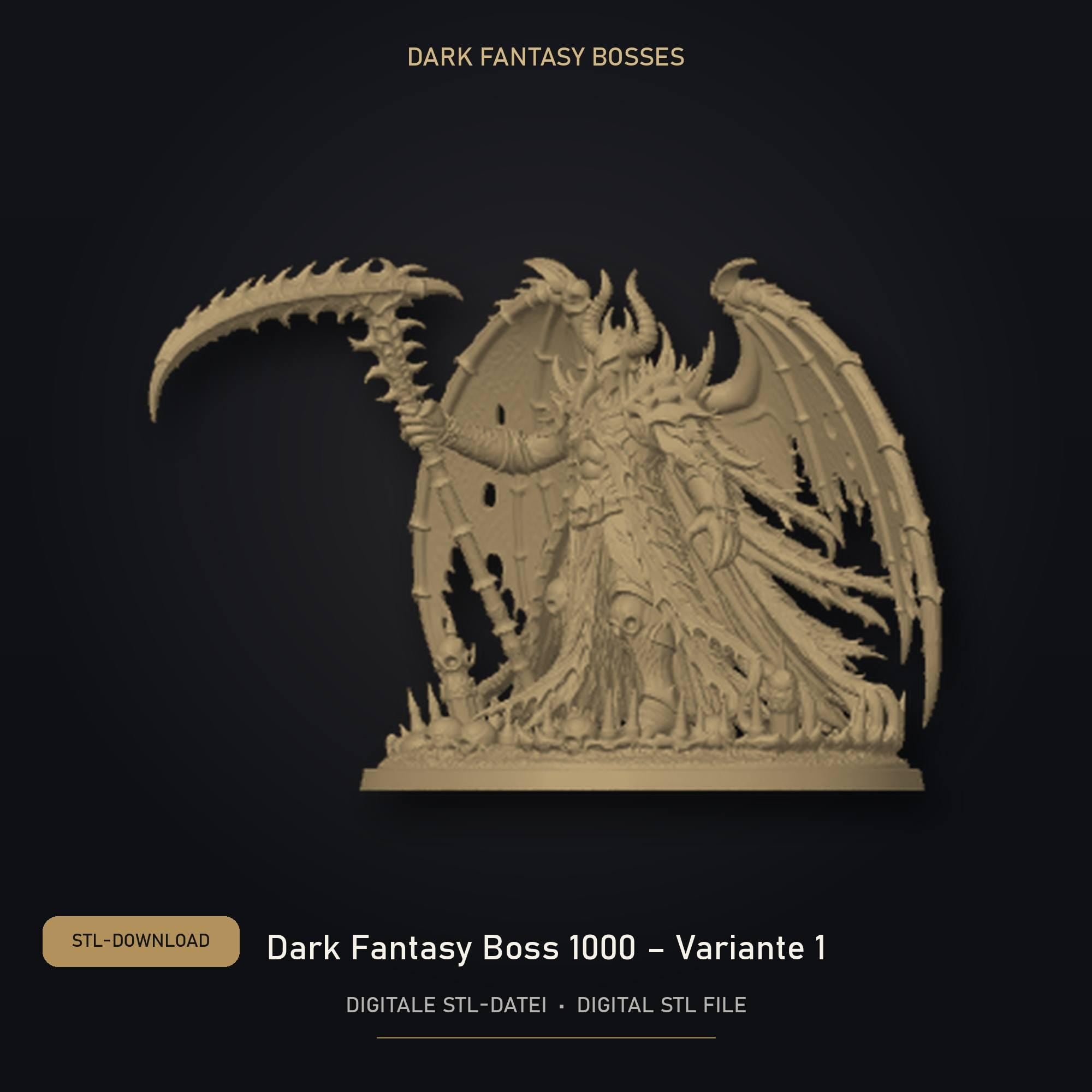 Dark Fantasy Boss 1000 - Variante 1 STL Datei | Gewerbelizenz für 3D Druck