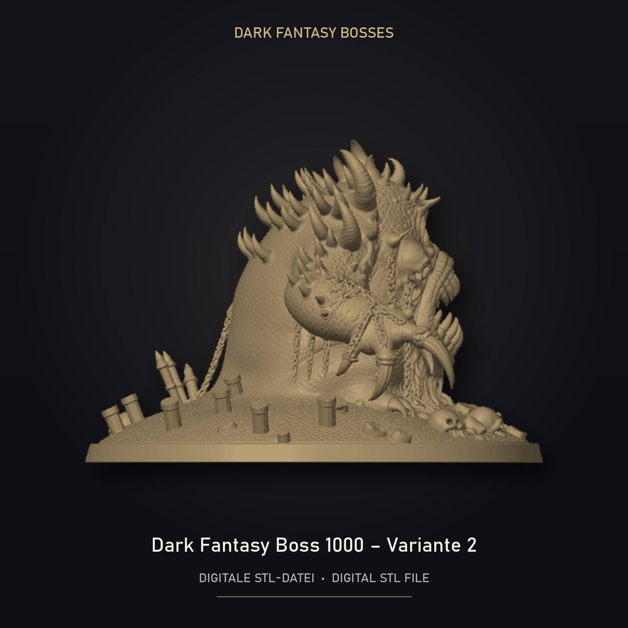 Dark Fantasy Boss 1000 - Variante 2 STL Datei | Private Lizenz für 3D Druck