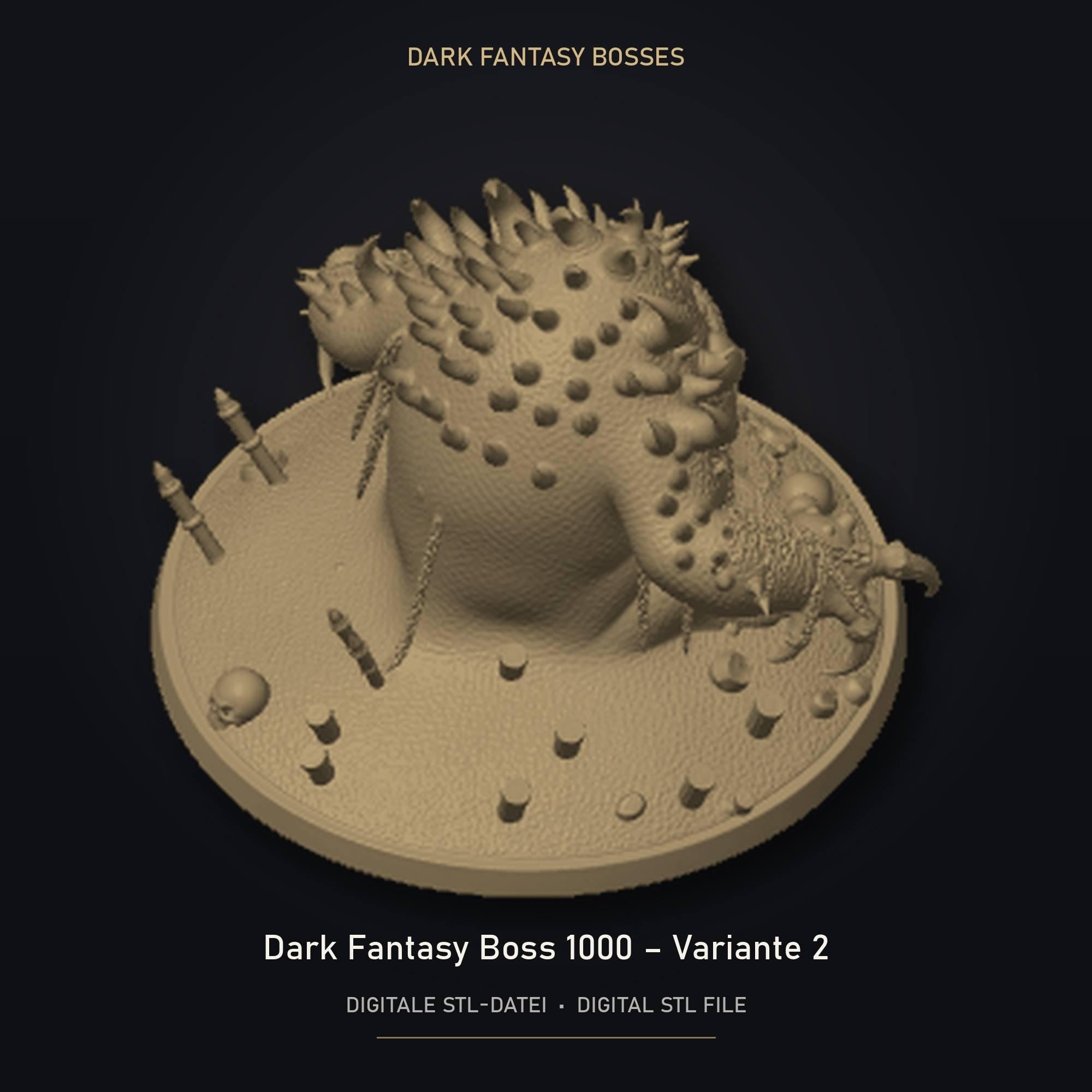 Dark Fantasy Boss 1000 - Variante 2 STL Datei | Gewerbelizenz für 3D Druck