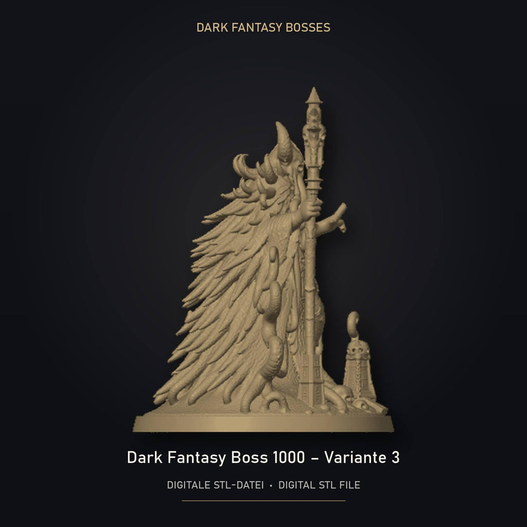Dark Fantasy Boss 1000 - Variante 3 STL Datei | Gewerbelizenz für 3D Druck