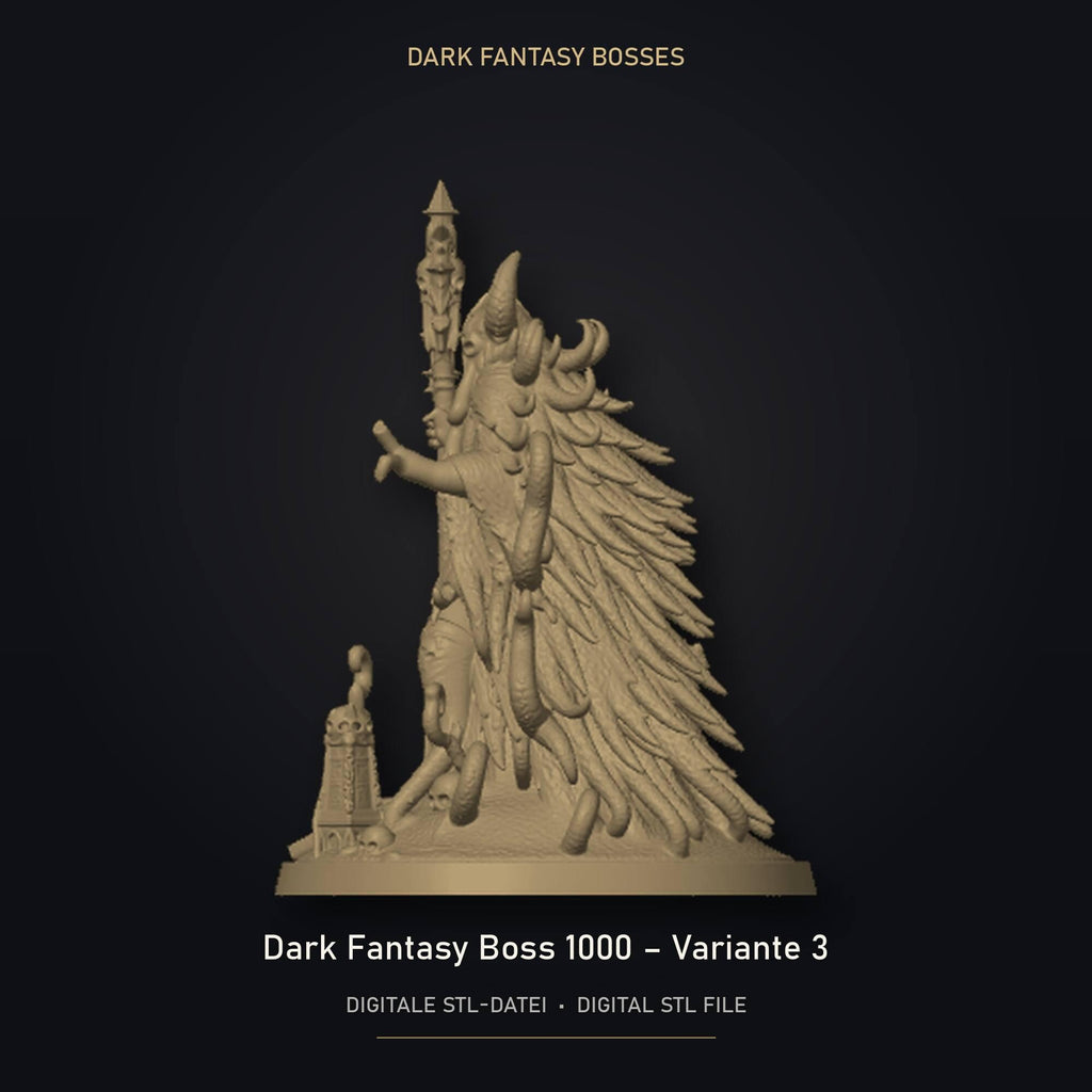 Dark Fantasy Boss 1000 - Variante 3 STL Datei | Gewerbelizenz für 3D Druck