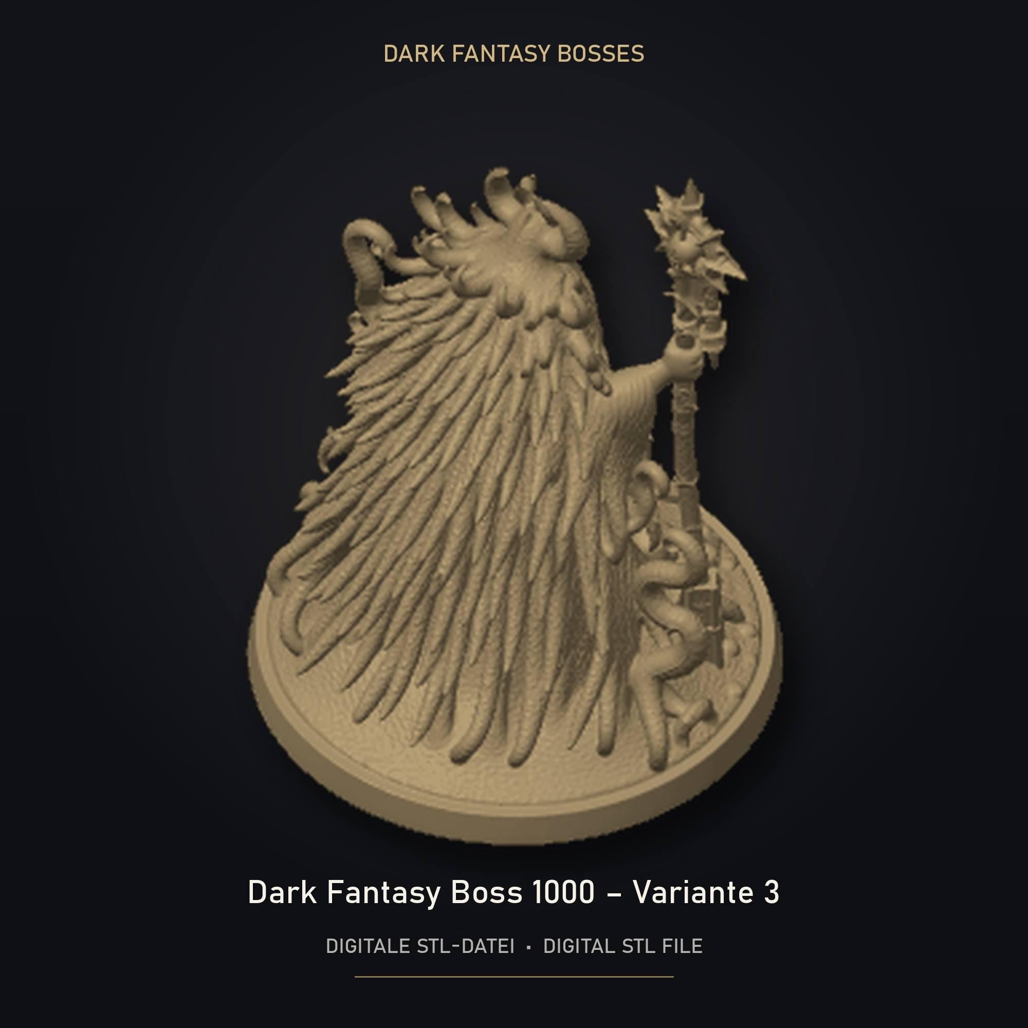 Dark Fantasy Boss 1000 - Variante 3 STL Datei | Gewerbelizenz für 3D Druck