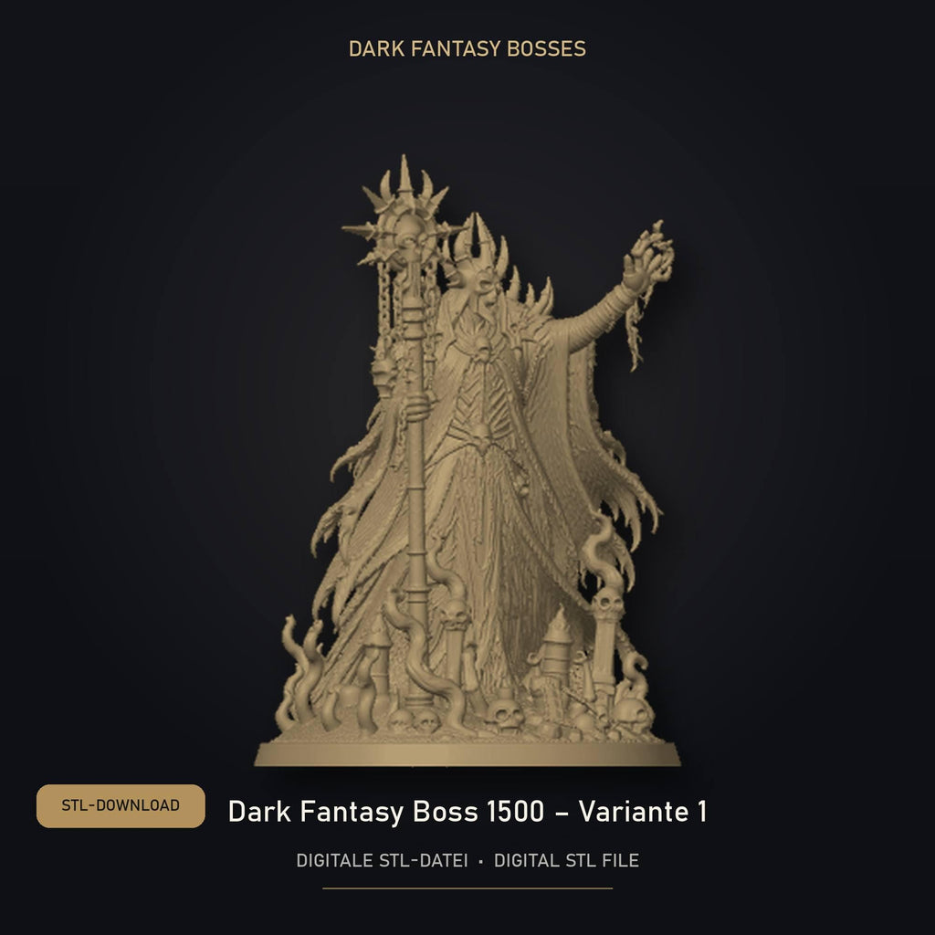 Dark Fantasy Boss 1500 - Variante 1 STL Datei | Gewerbelizenz für 3D Druck
