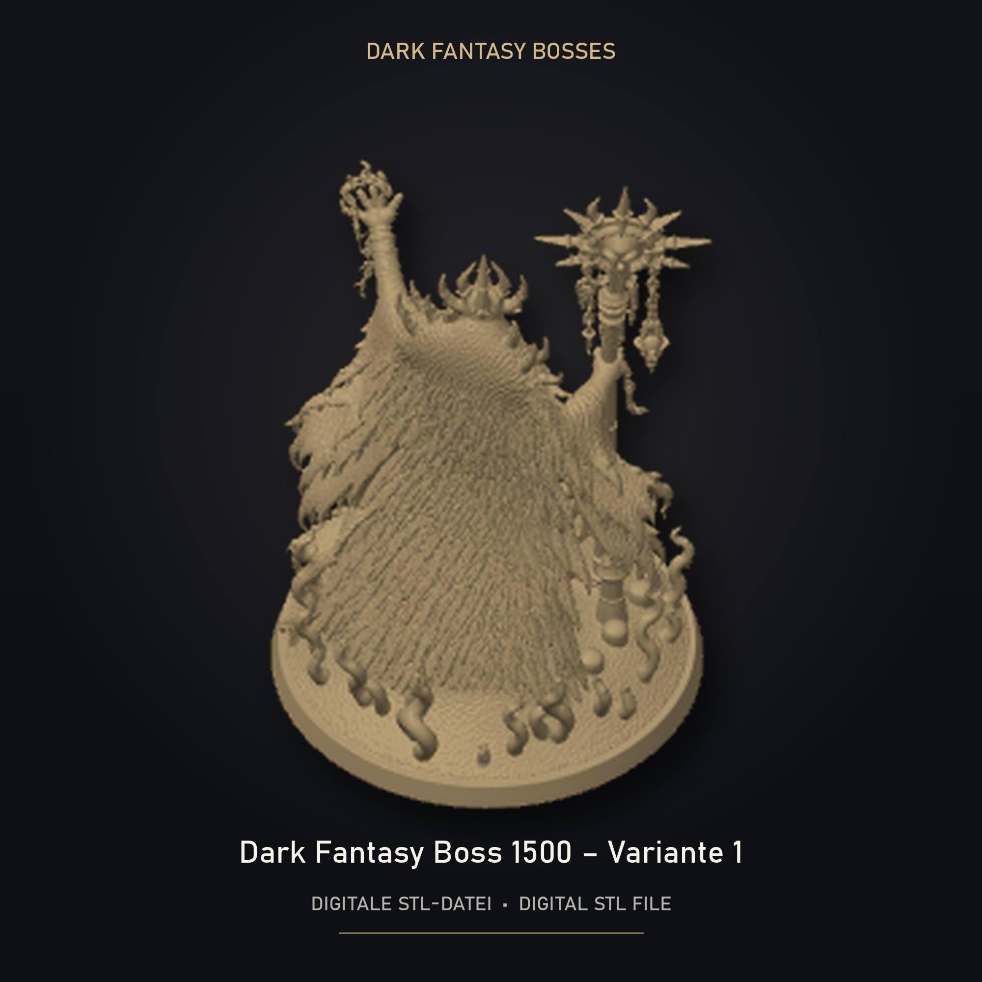 Dark Fantasy Boss 1500 - Variante 1 STL Datei | Gewerbelizenz für 3D Druck