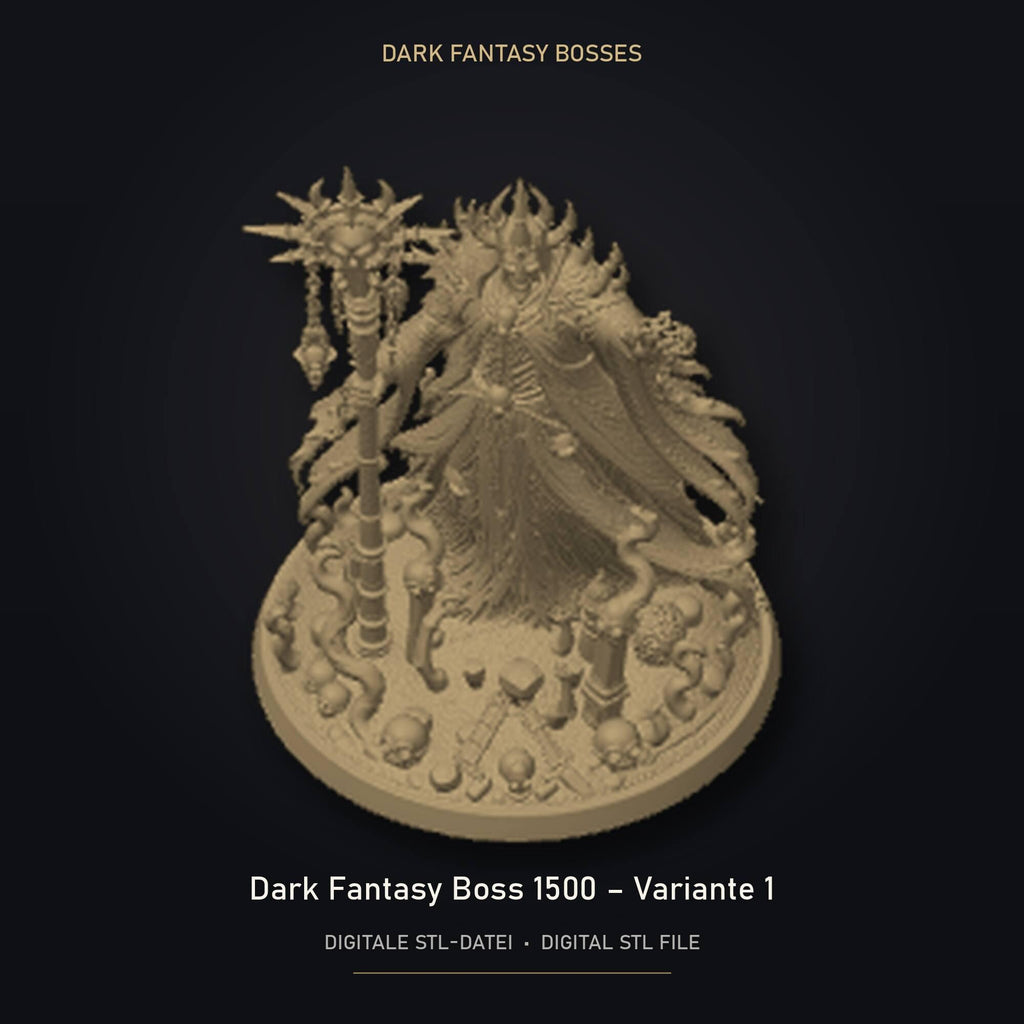 Dark Fantasy Boss 1500 - Variante 1 STL Datei | Gewerbelizenz für 3D Druck