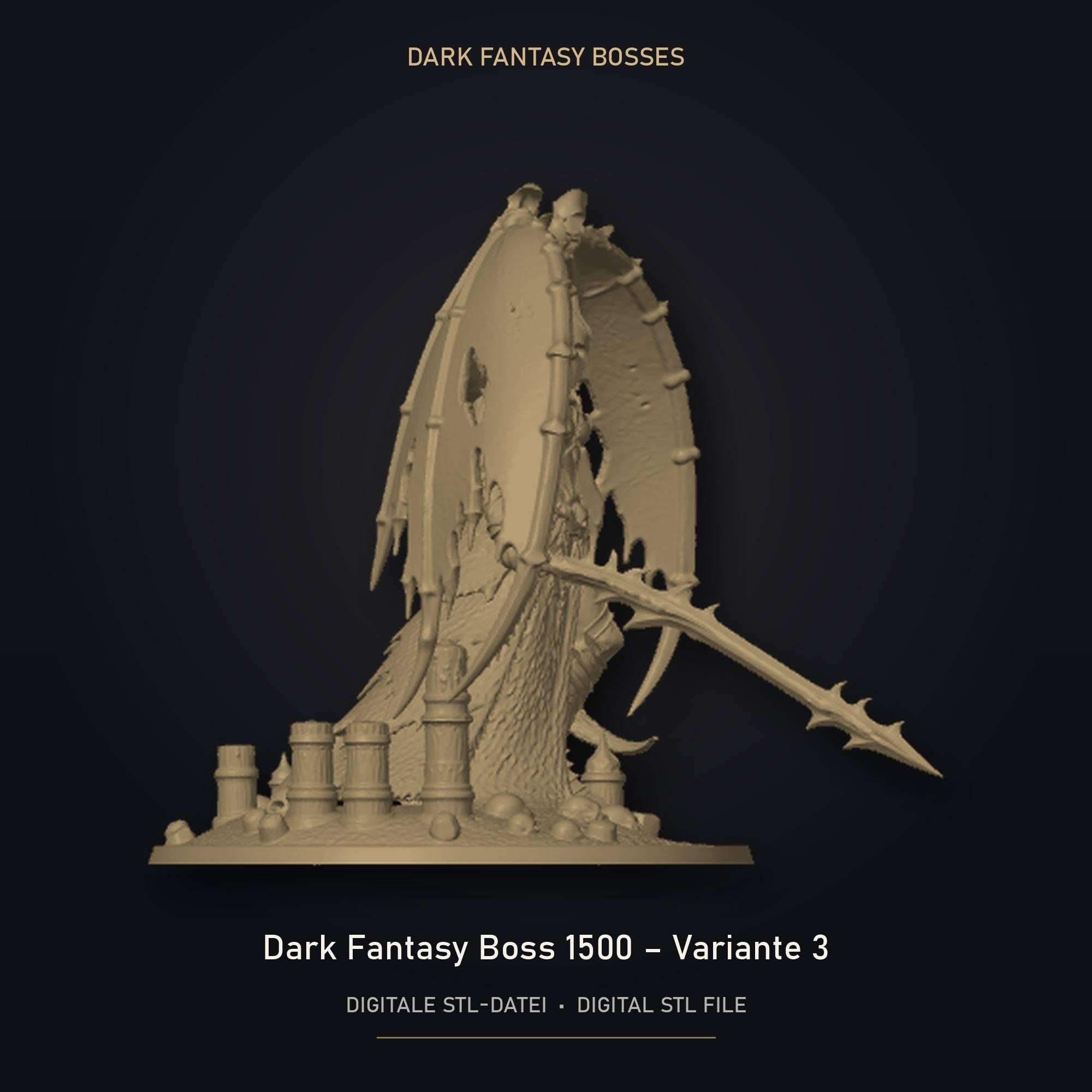 Dark Fantasy Boss 1500 - Variante 3 STL Datei | Gewerbelizenz für 3D Druck