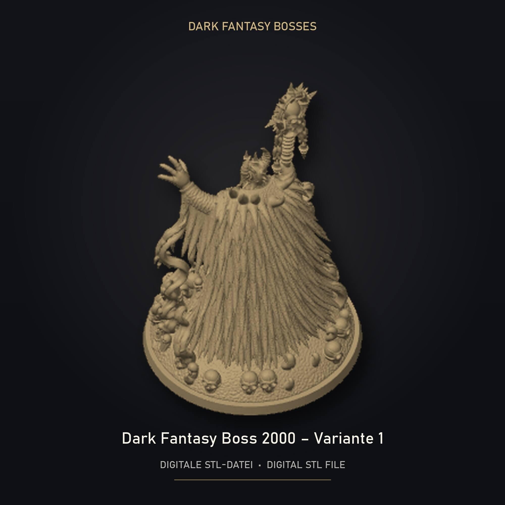 Dark Fantasy Boss 2000 - Variante 1 STL Datei | Private Lizenz für 3D Druck