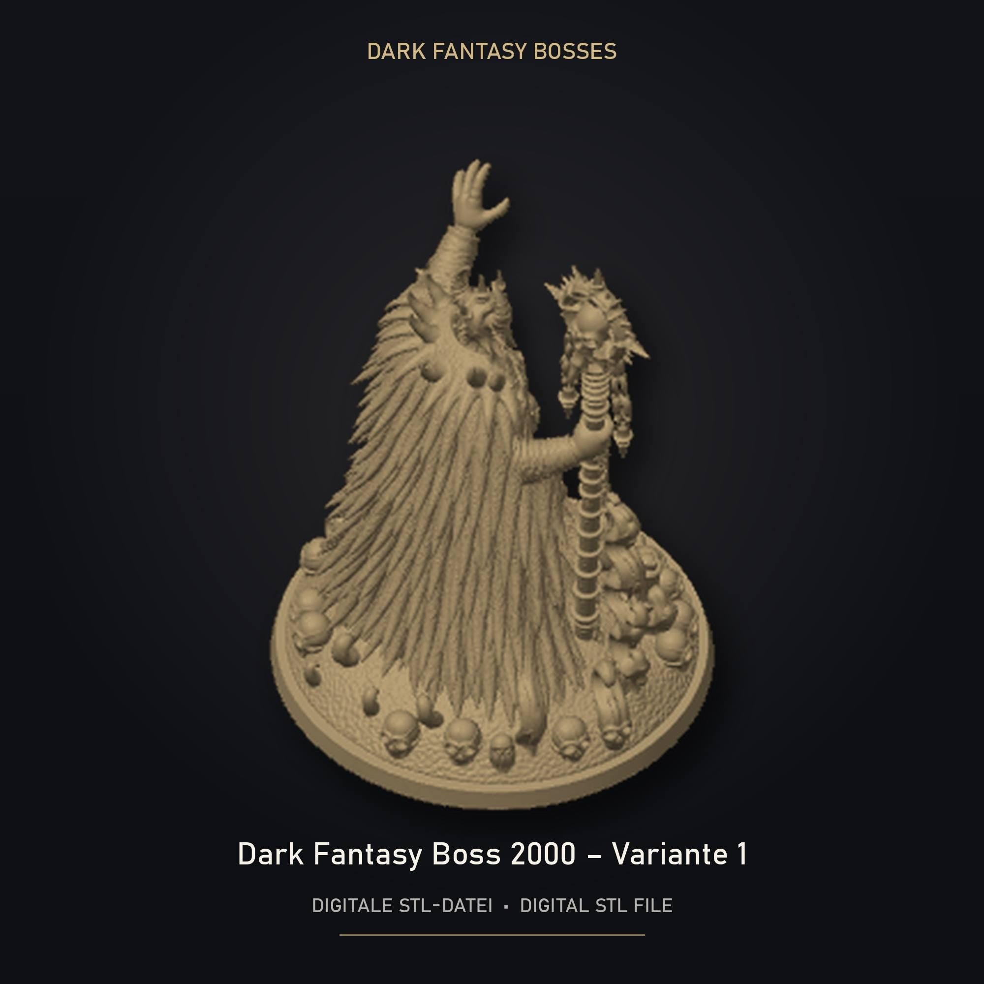 Dark Fantasy Boss 2000 - Variante 1 STL Datei | Private Lizenz für 3D Druck