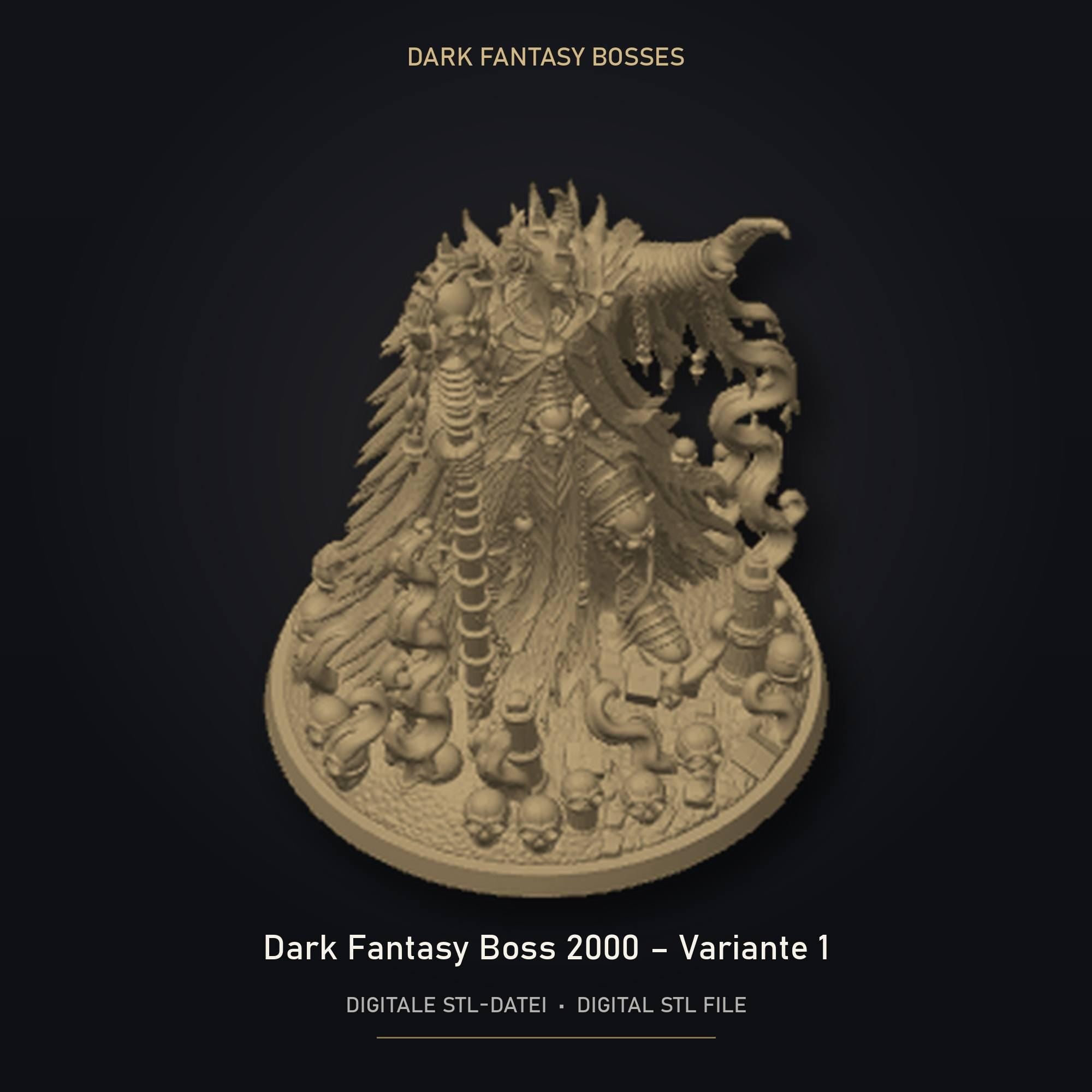 Dark Fantasy Boss 2000 - Variante 1 STL Datei | Gewerbelizenz für 3D Druck