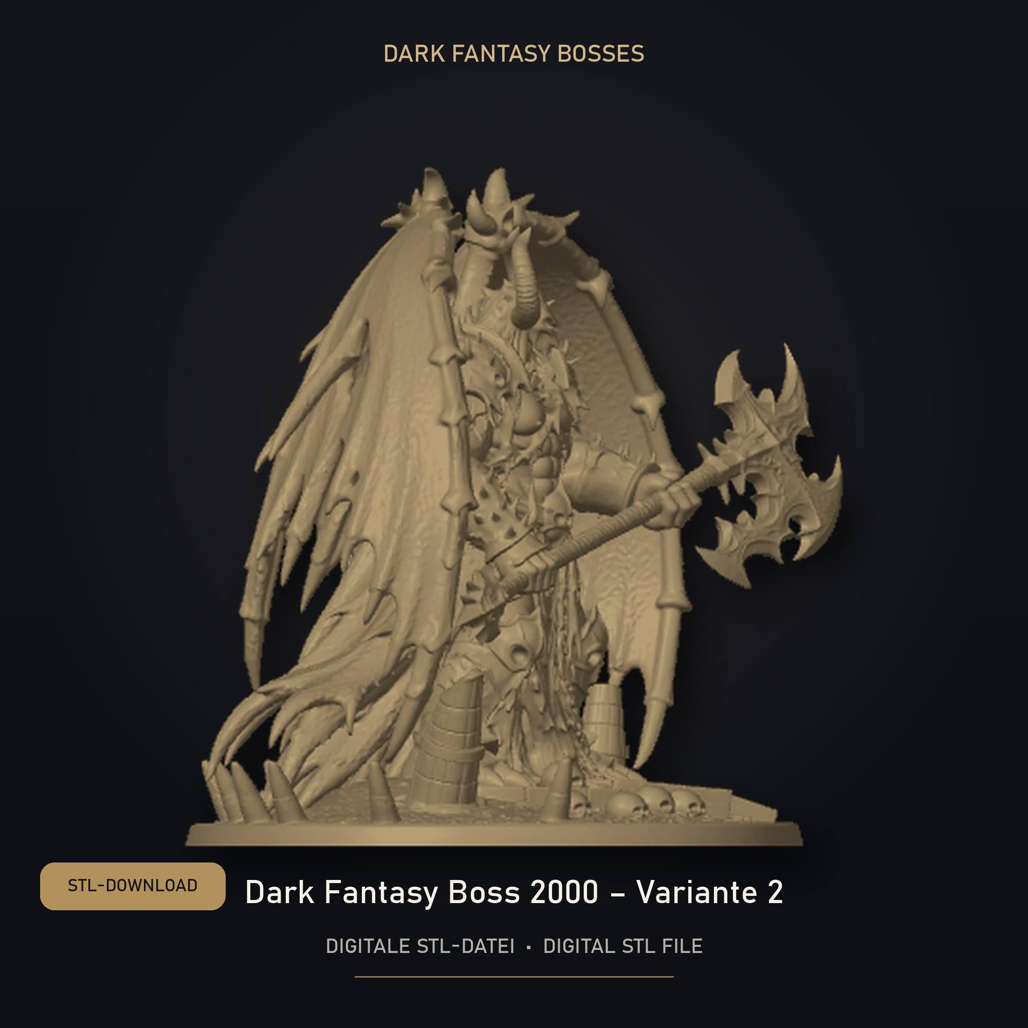 Dark Fantasy Boss 2000 - Variante 2 STL Datei | Private Lizenz für 3D Druck