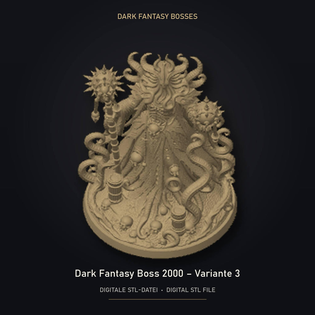 Dark Fantasy Boss 2000 - Variante 3 STL Datei | Private Lizenz für 3D Druck