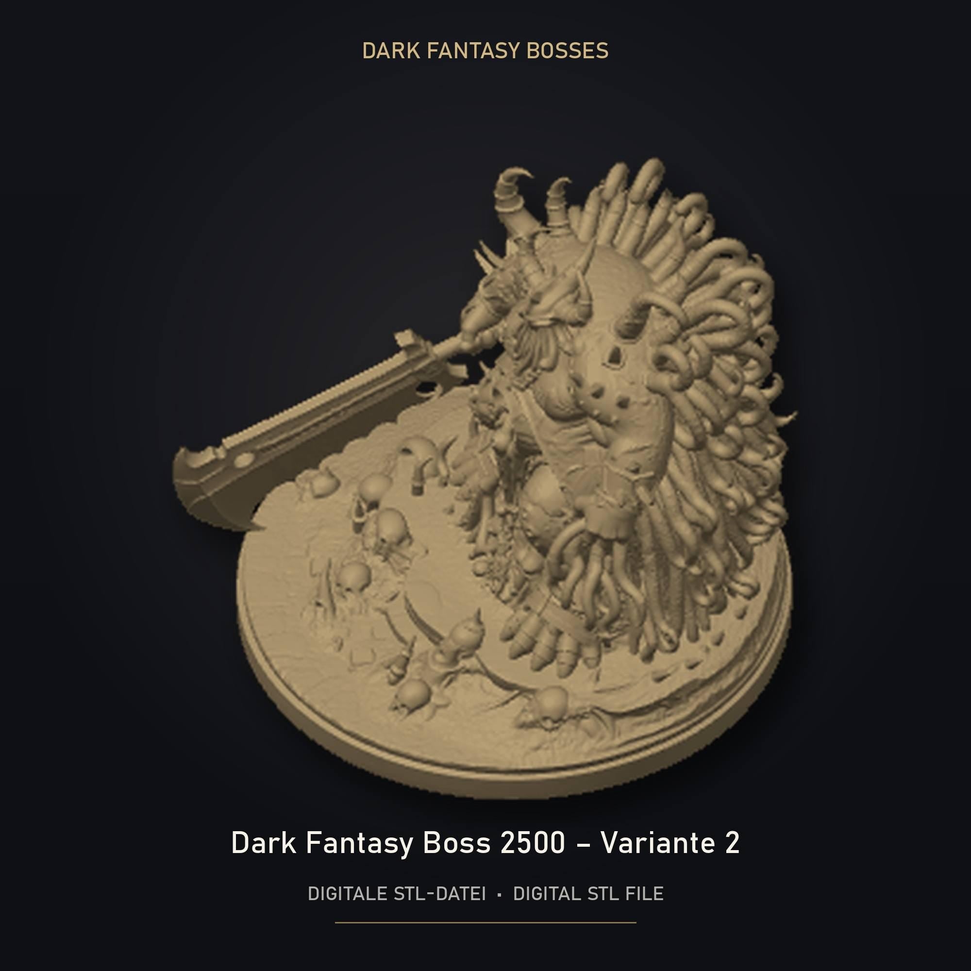 Dark Fantasy Boss 2500 - Variante 2 STL Datei | Gewerbelizenz für 3D Druck
