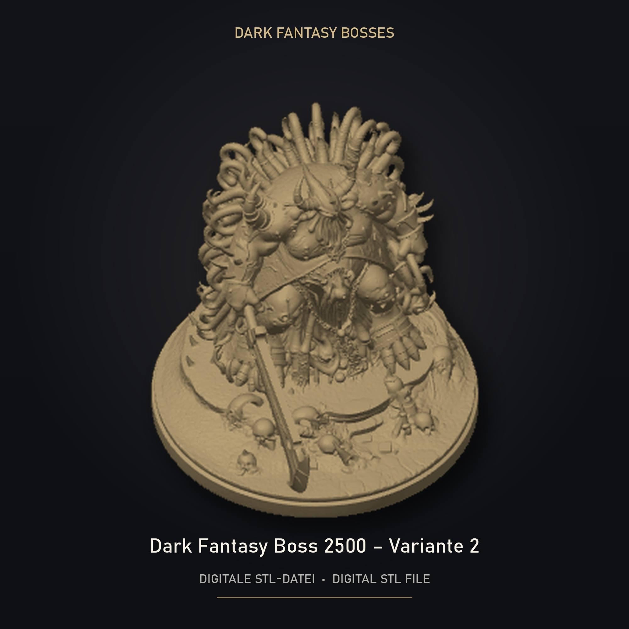 Dark Fantasy Boss 2500 - Variante 2 STL Datei | Gewerbelizenz für 3D Druck