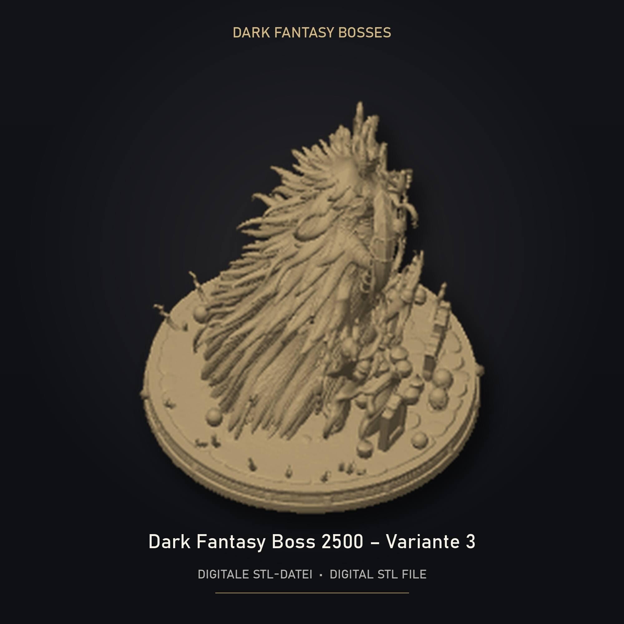 Dark Fantasy Boss 2500 - Variante 3 STL Datei | Private Lizenz für 3D Druck