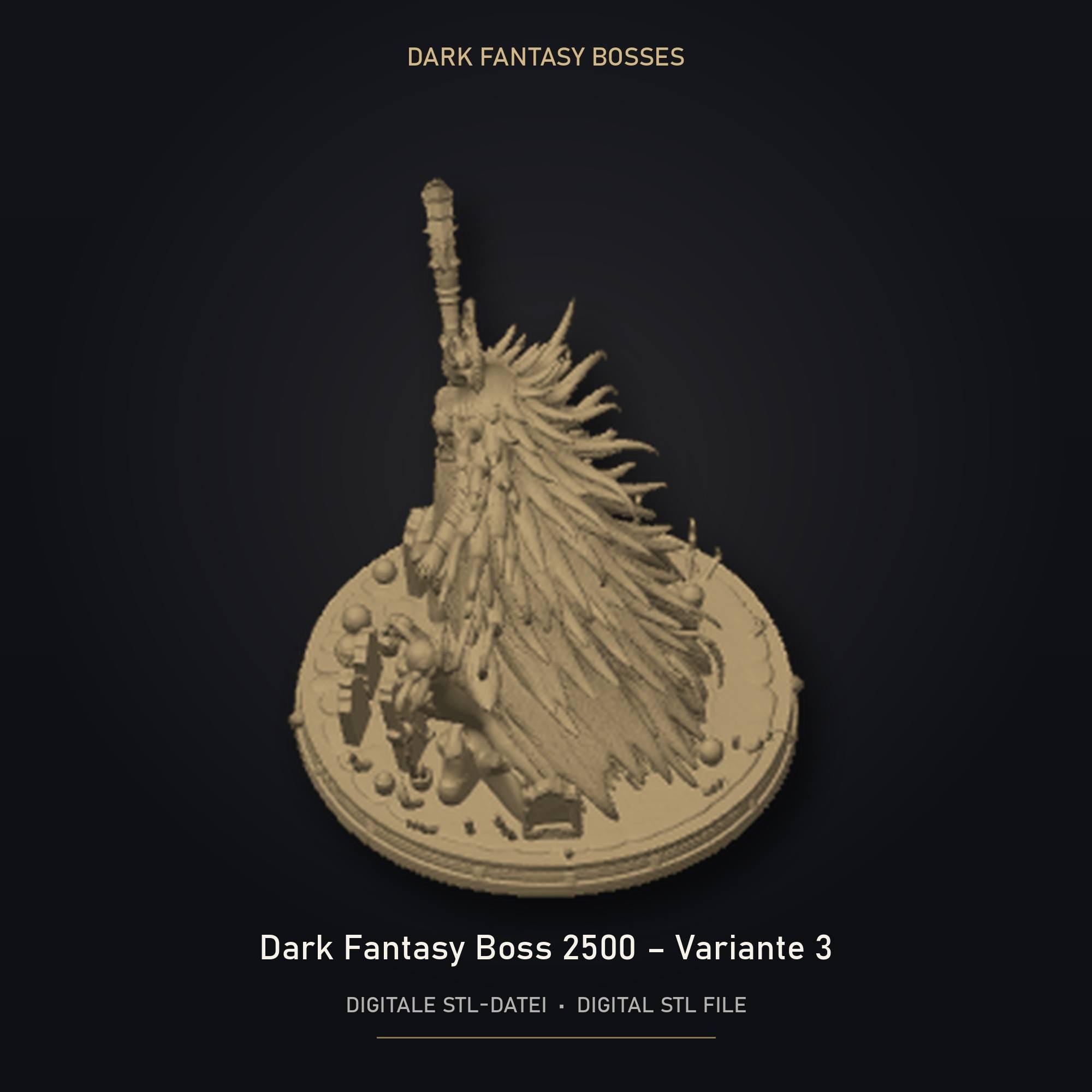Dark Fantasy Boss 2500 - Variante 3 STL Datei | Private Lizenz für 3D Druck