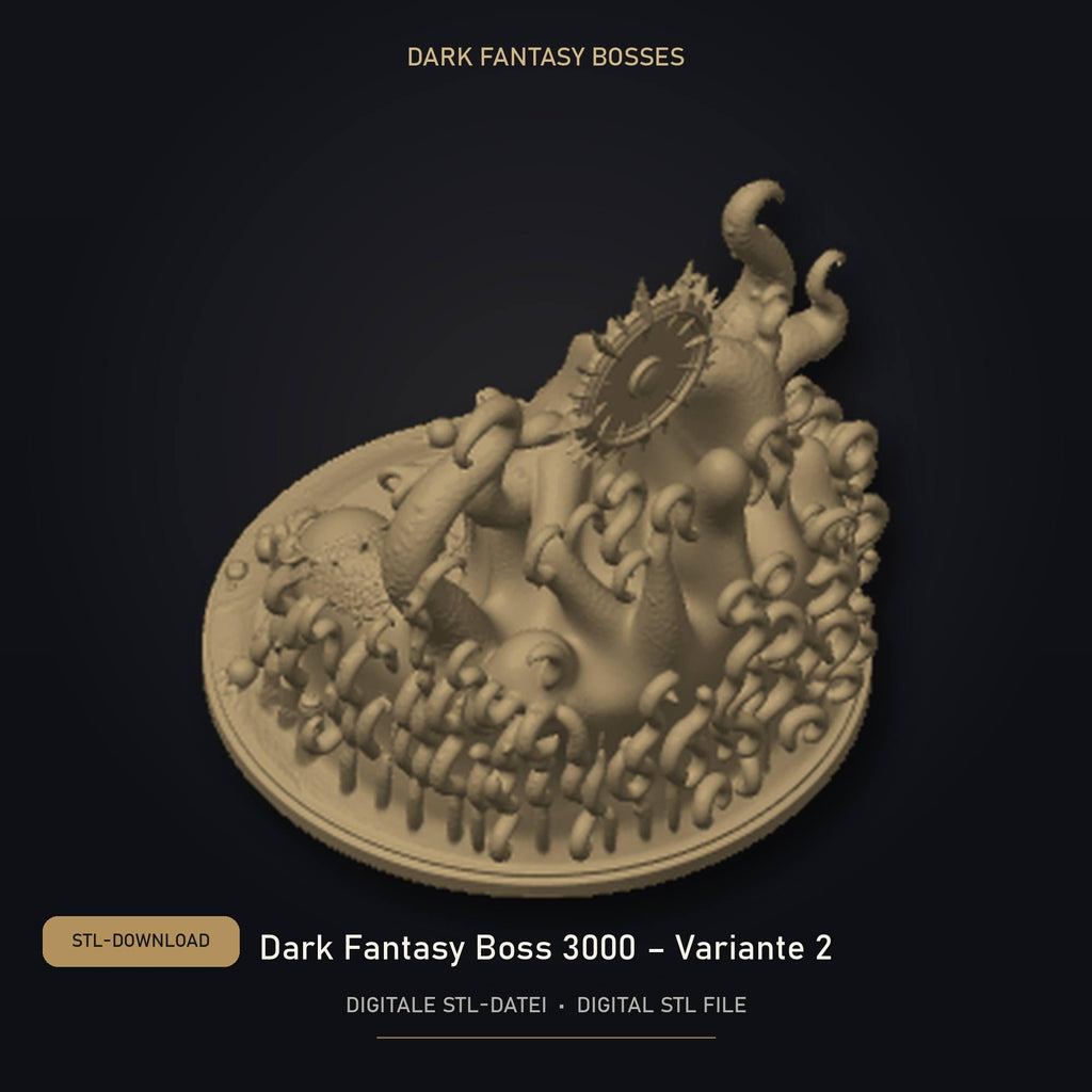 Dark Fantasy Boss 3000 - Variante 2 STL Datei | Private Lizenz für 3D Druck