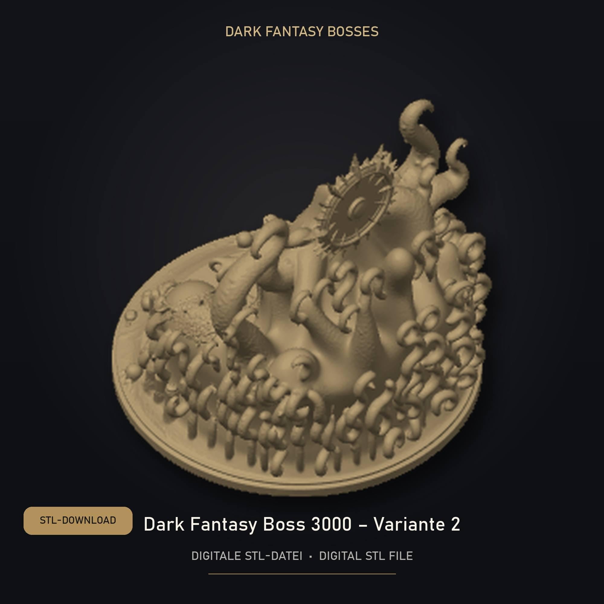 Dark Fantasy Boss 3000 - Variante 2 STL Datei | Private Lizenz für 3D Druck
