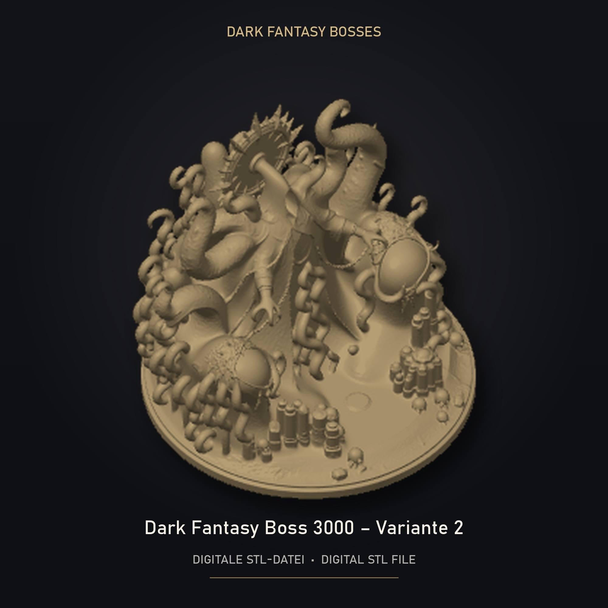Dark Fantasy Boss 3000 - Variante 2 STL Datei | Gewerbelizenz für 3D Druck