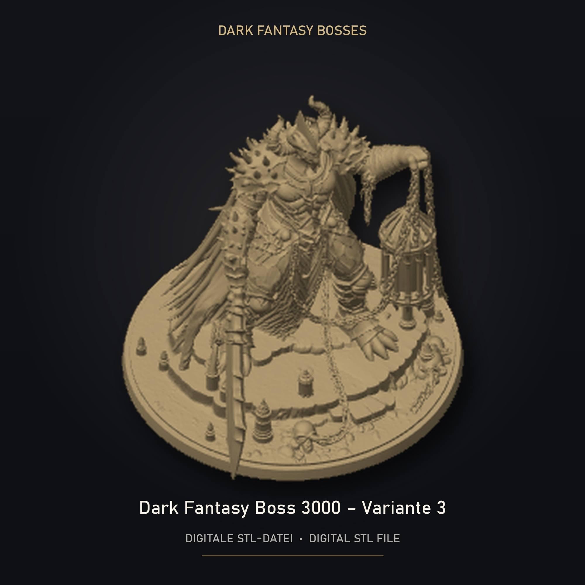 Dark Fantasy Boss 3000 - Variante 3 STL Datei | Private Lizenz für 3D Druck