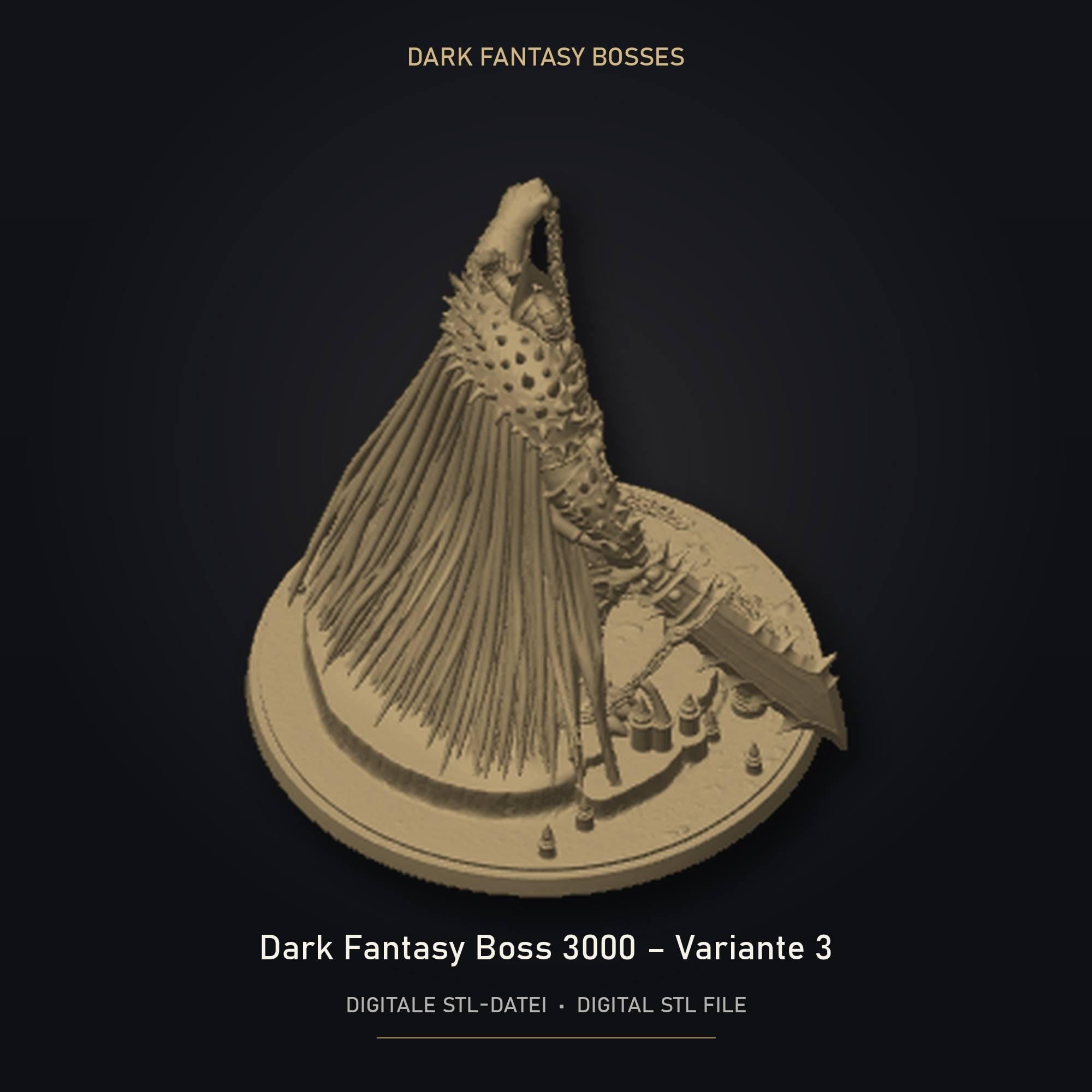 Dark Fantasy Boss 3000 - Variante 3 STL Datei | Gewerbelizenz für 3D Druck