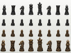 Nekromanten-Schachfigurenset – komplett 32-teilig | Gotisches Staunton-Schach | 3 Größen & 12 Farbpaare | Made in Germany