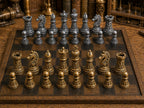 Opulenter Steampunk – komplettes 32-teiliges Schachfigurenset | Steampunk-Design | Made in Germany